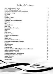 Table of Contents - University Of Balamand