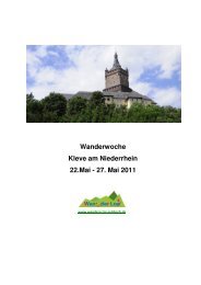 Wanderwoche Kleve am Niederrhein 22.Mai - Wandern TSG ...