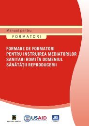 formare de formatori pentru instruirea mediatorilor sanitari ... - JSI.com