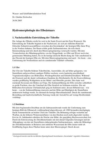 Hydromorphologie des Elbeästuars - Tideelbe