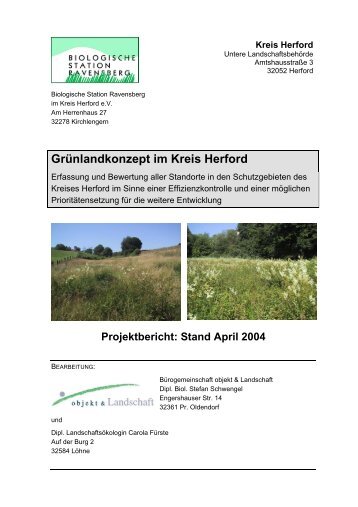 Grünlandkonzept im Kreis Herford - Biologische Station Ravensberg ...
