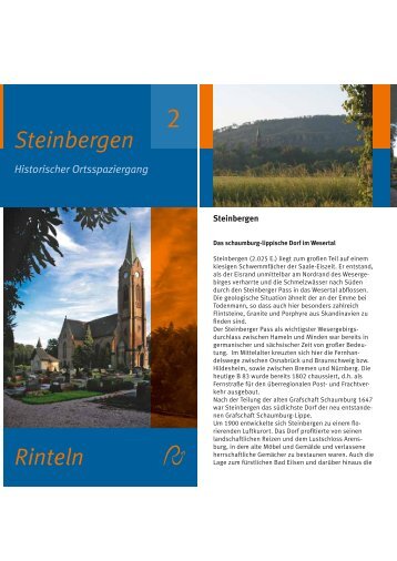 Steinbergen Historischer Ortsspaziergang Rinteln - Stadt Rinteln