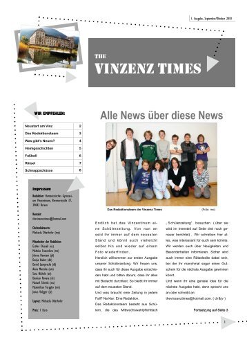VINZENZ TIMES - Vinzentinum Brixen