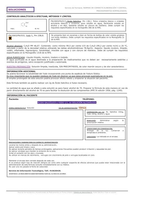 VOLUMEN II - Asociación Española de Farmacéuticos Formulista