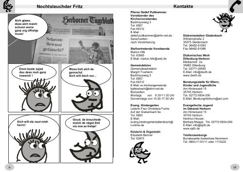 Aktuell - Evangelisch leben | links und rechts der Dill