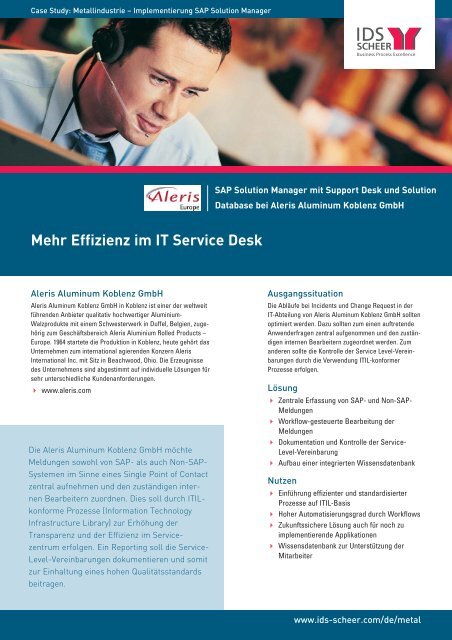 Mehr Effizienz Im It Service Desk Ids Scheer Ag