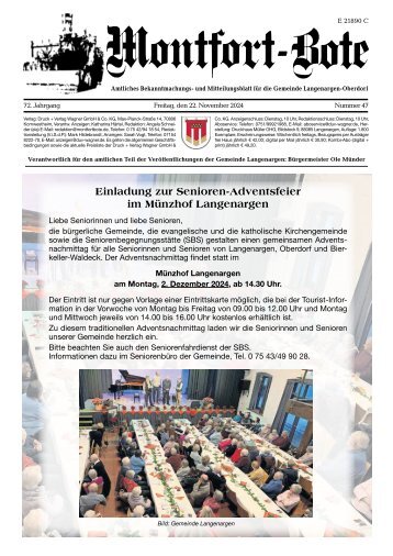 03.01.2025 Montfort-Bote