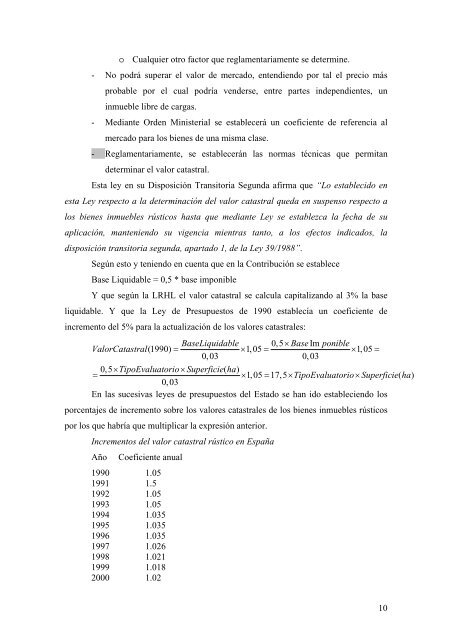 3. objeto de la valoración catastral de inmuebles rústicos