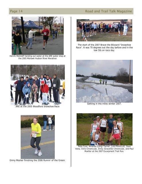 road and trail talk - Albany Running Exchange