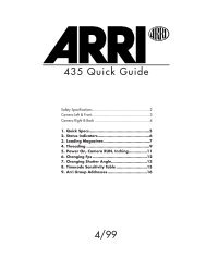 Arri 435 Quick Guide - Panavision