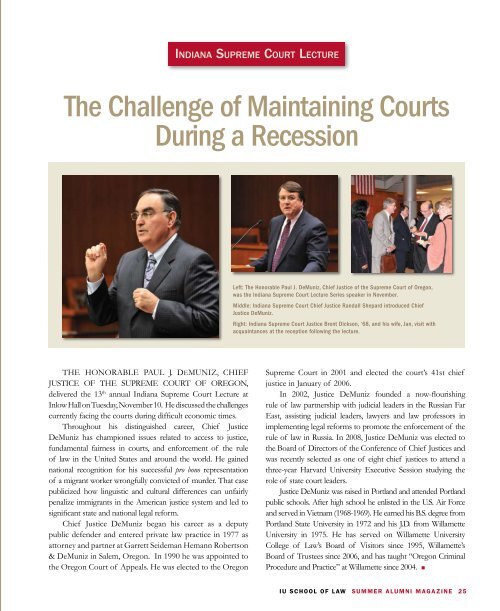 Alumni Magazine & Dean's Report - I.U. School of Law - Indiana ...