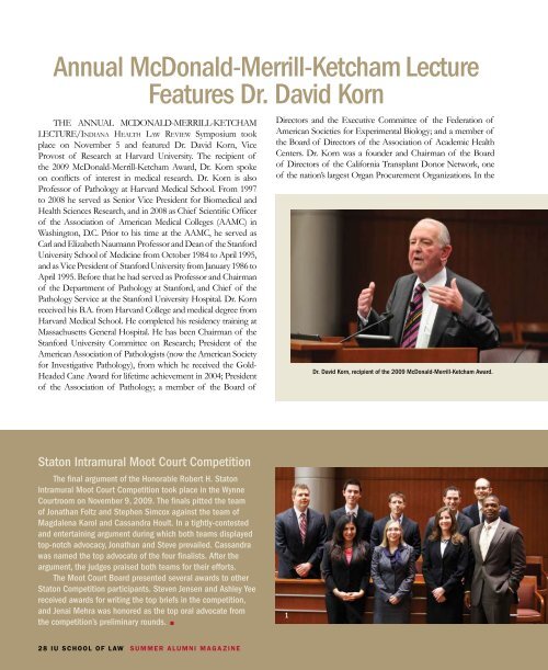 Alumni Magazine & Dean's Report - I.U. School of Law - Indiana ...