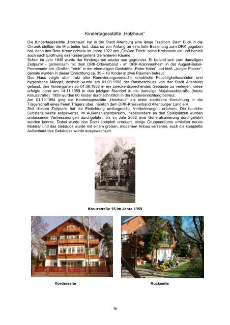 Die Entwicklung des Roten Kreuzes in Altenburg - DRK ...