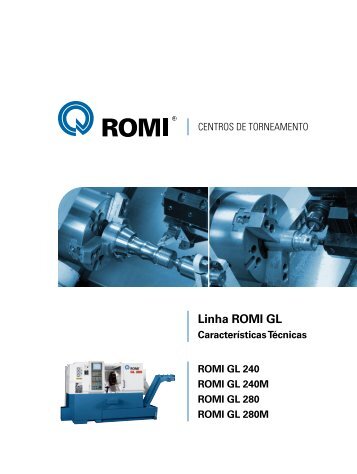 Características Técnicas - ROMI GL 240 / 240M / 280 / 280M