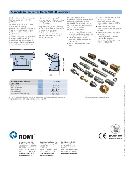 Línea Romi G 200 - Industrias Romi S.A.