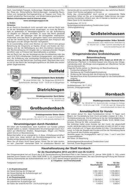 Weihnachtsbaumverkauf - Verbandsgemeinde Zweibrücken-Land