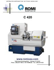 Romi C420 Price List - Northeast CNC