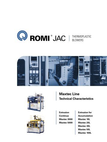 Maxtec Line Technical Characteristics - Industrias Romi S.A.