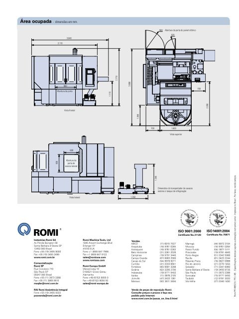 Catálogo em PDF (Romi PH 400)