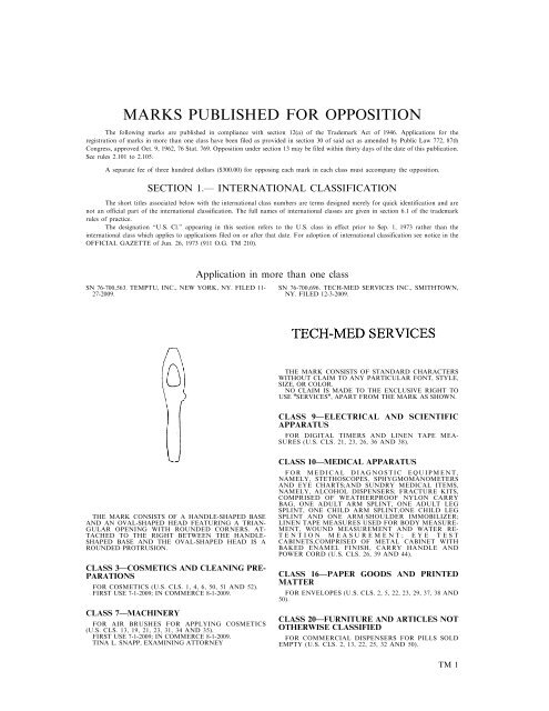 14 June 2011 - U.S. Patent and Trademark Office