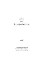 Lexikon der Entsprechungen - zusammengestellt aus den HG: T-Z