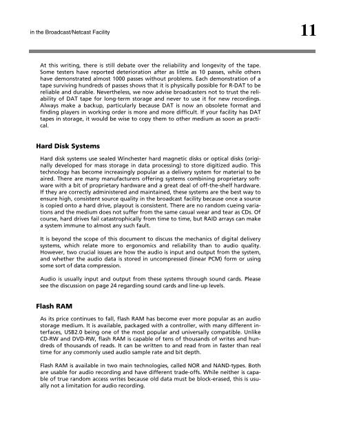 Maintaining Audio Quality in the Broadcast Facility 2011 - Orban