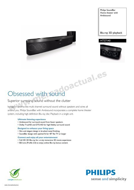 HTS7140/12 Philips Home theater with Ambisound - Mercado Actual