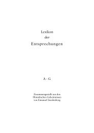 Lexikon der Entsprechungen - zusammengestellt aus den HG: A-G