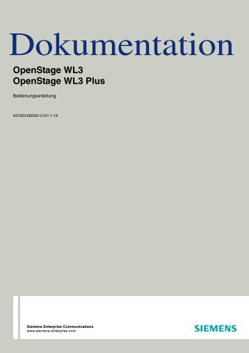 OpenStage WL3 OpenStage WL3 Plus - Siemens Enterprise ...