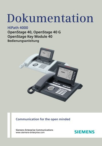 OpenStage 40 HFA (HiPath 4000), Bedienungsanleitung, Ausgabe 12