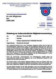 An alle Mitglieder der AWK-BW - Arbeitsgemeinschaften ...