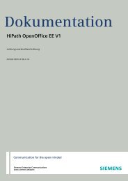 Dokumentation HiPath OpenOffice EE V1 - CK Communications
