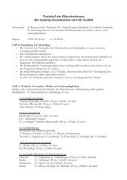 Protokoll der Elternkonferenz der Lessing-Grundschule vom 06.10 ...