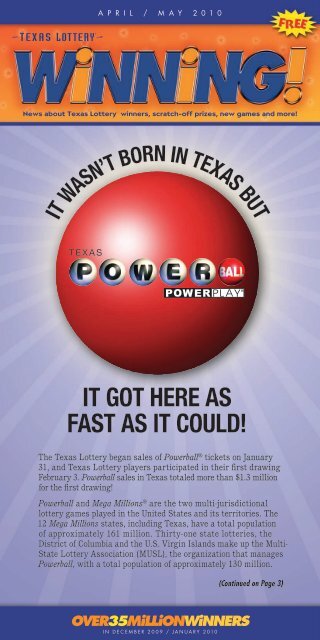 powerball is here! - Texas Lottery