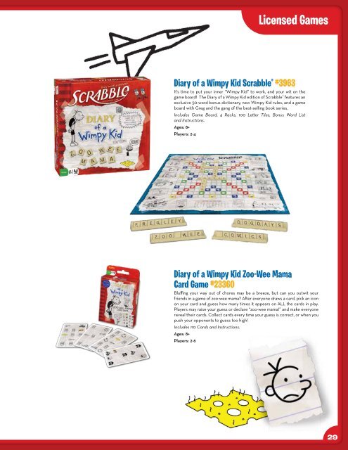 Licensed Games Diary of a Wimpy Kid Scrabble® #3963 - Kroeger Inc.