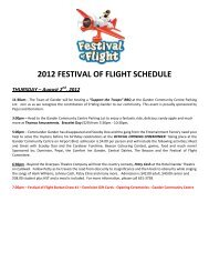 2012 FESTIVAL OF FLIGHT SCHEDULE THURSDAY - The Town of ...