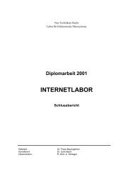 Diplomarbeit 2001 INTERNETLABOR Schlussbericht - Ntb