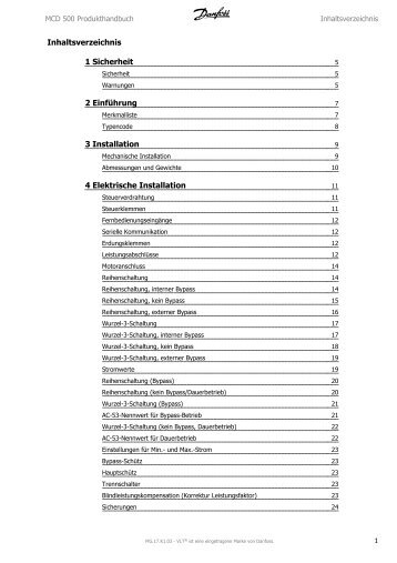 1 Sicherheit 2 Einführung 3 Installation 4 Elektrische ... - digi table