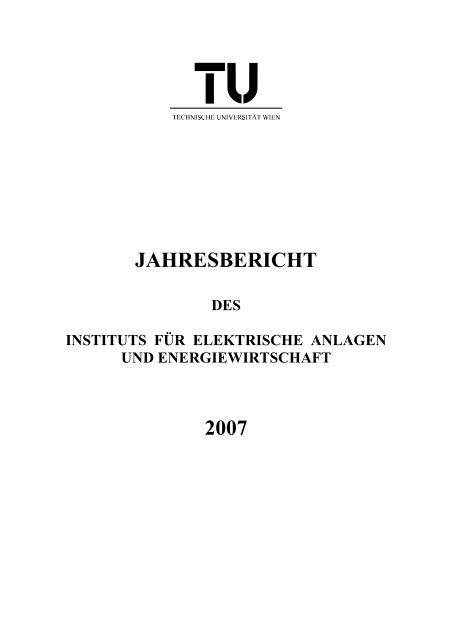 Jahresbericht 2007 - Institut für Energiesysteme und elektrische ...