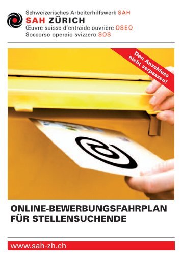 Bewerbungsfahrplan für Online-Bewerbungen - SAH Zürich