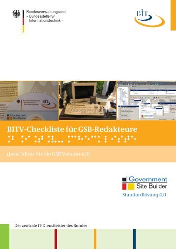 BITV-Checkliste für GSB-Redakteure - Bundesstelle für ...
