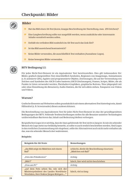 BITV-Checkliste für GSB-Redakteure - Bundesstelle für ...