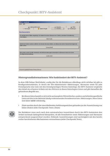 BITV-Checkliste für GSB-Redakteure - Bundesstelle für ...