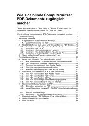 Wie sich blinde Computernutzer PDF-Dokumente zugänglich machen