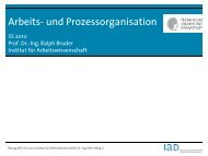 Übung 1: Personalplanung - Institut für Arbeitswissenschaft