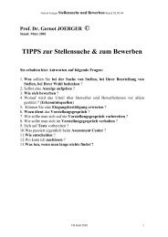TIPPS zur Stellensuche & zum Bewerben - Hochschule Kehl