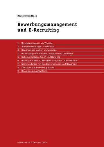 Bewerbungsmanagement und E-Recruiting - Tocco AG