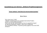 Ausarbeitung zum Seminar „Software-Projektmanagement“