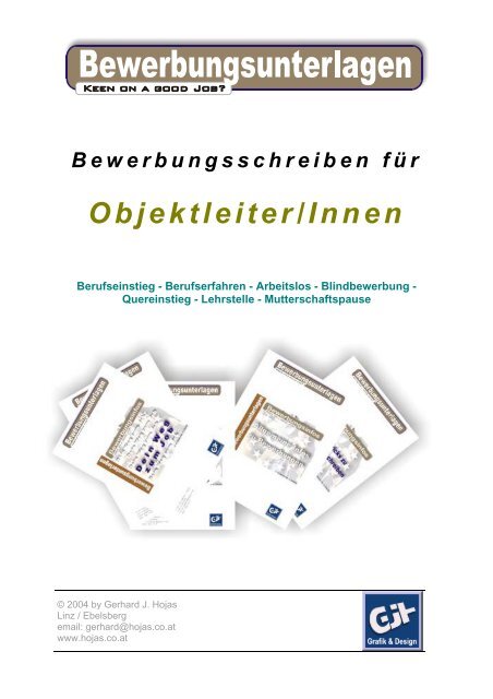 Bewerbungsschreiben Fur Objektleiter Innen