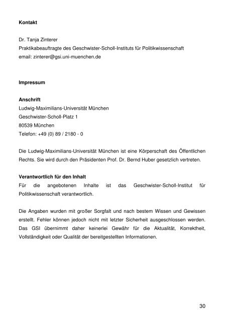 Praktikaratgeber des GSI - Geschwister-Scholl-Institut für ...